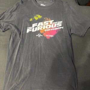 The Fast and the Furious Tokyo Drift Graphic T-Shirt Large Key Street